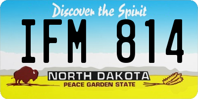 ND license plate IFM814