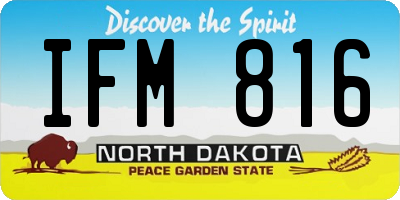ND license plate IFM816