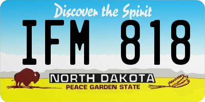 ND license plate IFM818