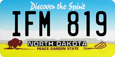 ND license plate IFM819