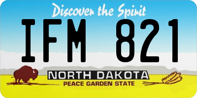 ND license plate IFM821