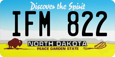 ND license plate IFM822
