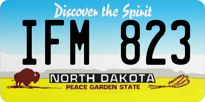 ND license plate IFM823