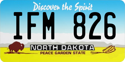 ND license plate IFM826