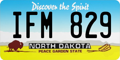ND license plate IFM829