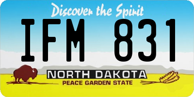ND license plate IFM831