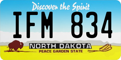 ND license plate IFM834