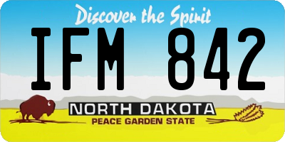 ND license plate IFM842
