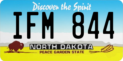 ND license plate IFM844