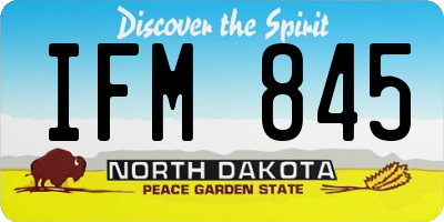 ND license plate IFM845