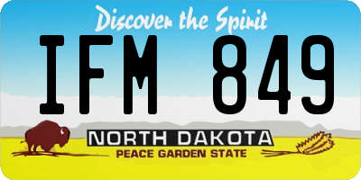 ND license plate IFM849
