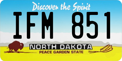 ND license plate IFM851