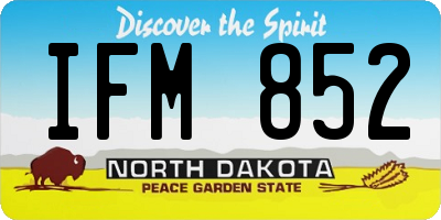 ND license plate IFM852