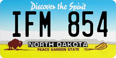 ND license plate IFM854