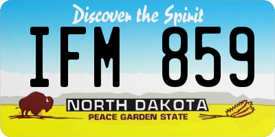 ND license plate IFM859