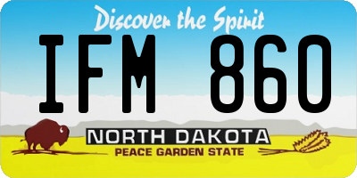 ND license plate IFM860