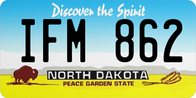 ND license plate IFM862