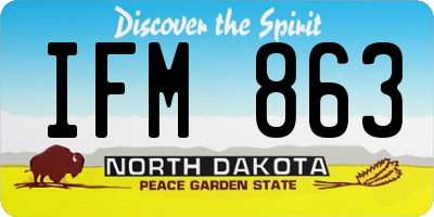 ND license plate IFM863