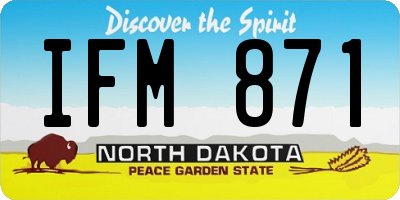 ND license plate IFM871