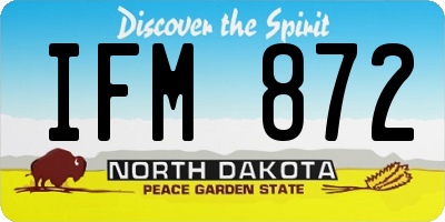 ND license plate IFM872