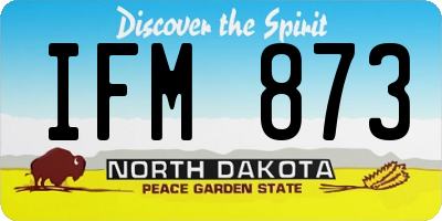 ND license plate IFM873