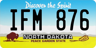 ND license plate IFM876