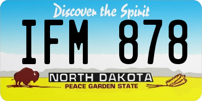 ND license plate IFM878