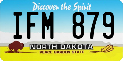 ND license plate IFM879