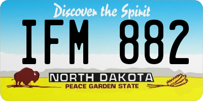 ND license plate IFM882