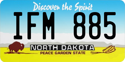 ND license plate IFM885