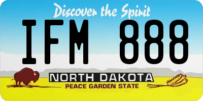 ND license plate IFM888