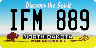 ND license plate IFM889