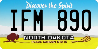 ND license plate IFM890