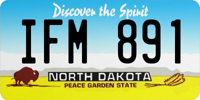 ND license plate IFM891
