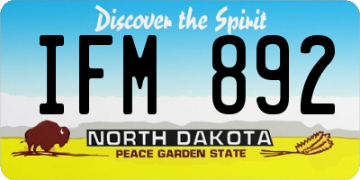 ND license plate IFM892