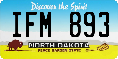 ND license plate IFM893