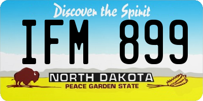 ND license plate IFM899