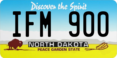 ND license plate IFM900