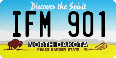 ND license plate IFM901