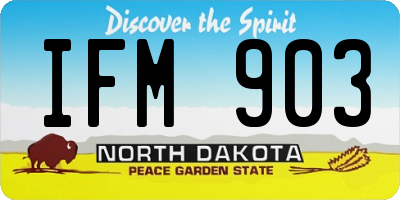 ND license plate IFM903