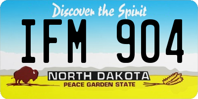 ND license plate IFM904