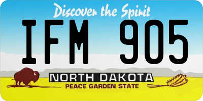 ND license plate IFM905