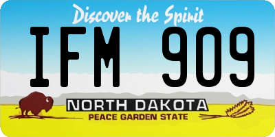 ND license plate IFM909