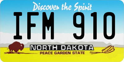 ND license plate IFM910