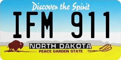 ND license plate IFM911