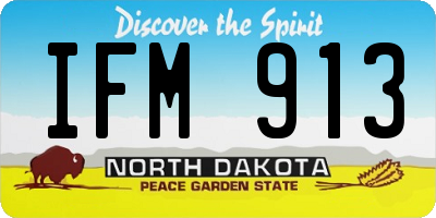 ND license plate IFM913