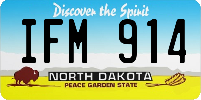 ND license plate IFM914