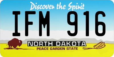 ND license plate IFM916