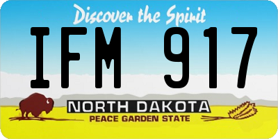ND license plate IFM917