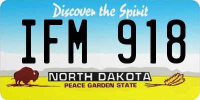 ND license plate IFM918